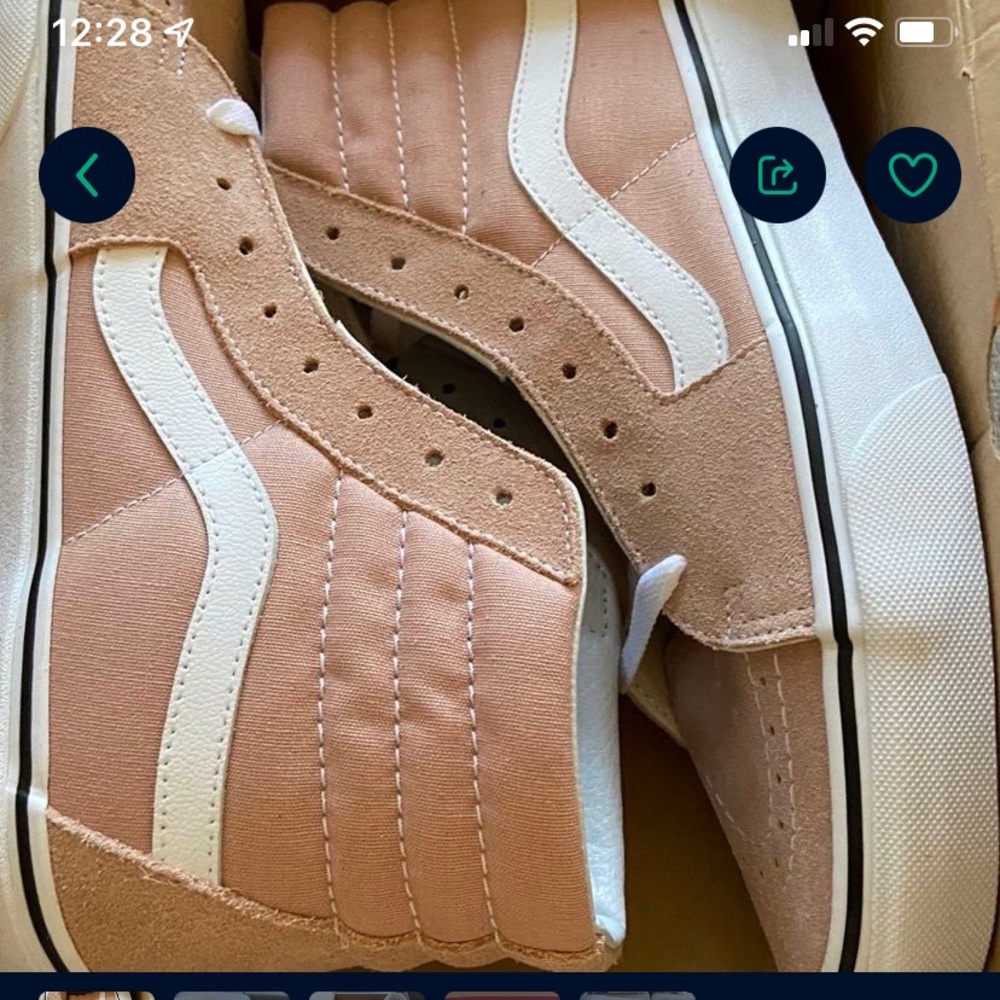 New in box womens vans Sk8- Hi light pink